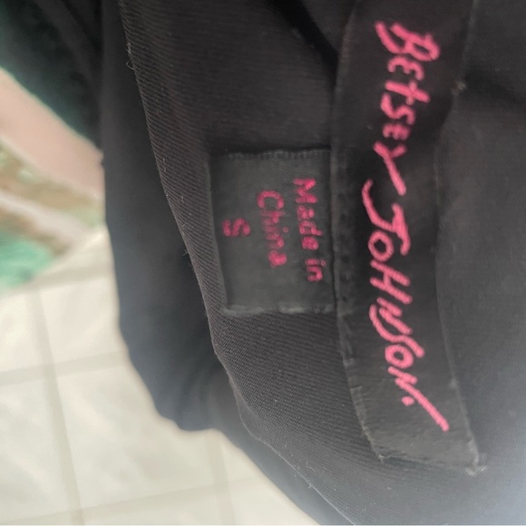 BETSY JOHNSON Elegant Black and White Striped Vintage 1990’s Dress. Size Small - Picture 13 of 13